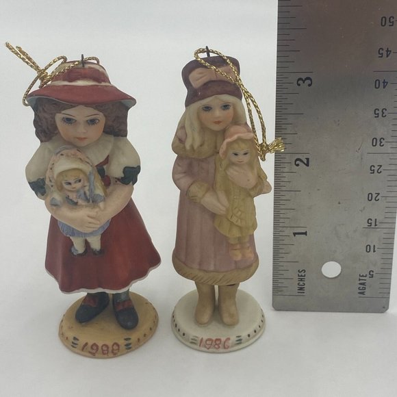Set of 2 Jan Hagara Royal Orleans 1 Year Edition Year Porcelain Doll Ornaments - Picture 7 of 8